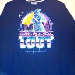 Fortnite Black Long Sleeve Tshirt size Medium NWOT